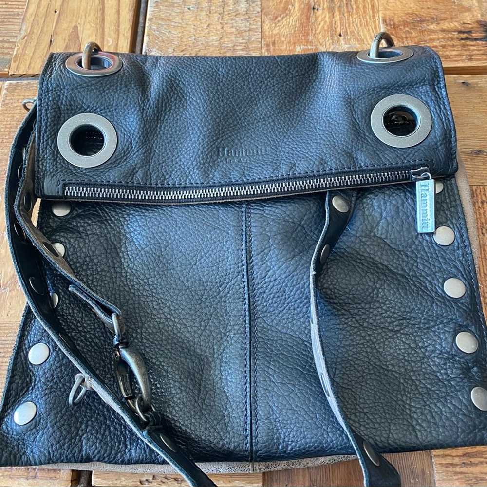 Hammitt Black Leather crossbody reversible Bag
